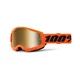 Motokrosové brýle 100% Strata 2 New Mirror - Neon žluté, růžové plexi - Oranžové, zlaté plexi