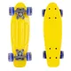 Mini penny board WORKER Pico 17" se svítícími kolečky - žlutá deska, tmavě modrá kolečka - žlutá deska, tmavě modrá kolečka